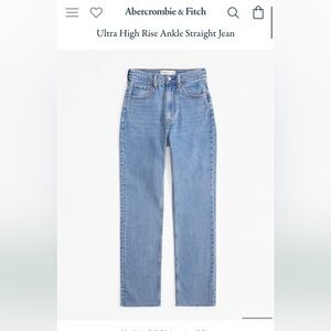 Abercrombie and Fitch Ultra high rise ankle straight jeans